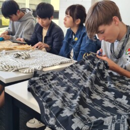Lexis Juniors Students Creating Reusable Bags In A Sustainability Workshop