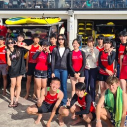 Students With Surf Life Saving Beach Buggy Lexis Juniors Students With A Surf Life Saving Beach Buggy In Noosa